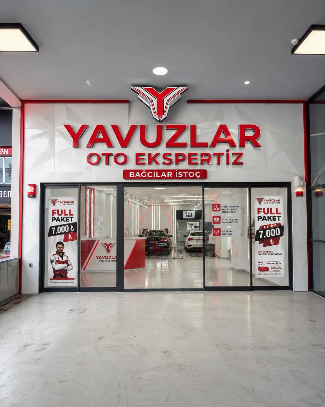 İstoç Oto Ekspertiz — Yavuzlar istasyonunun dış cephesi ve tabelası